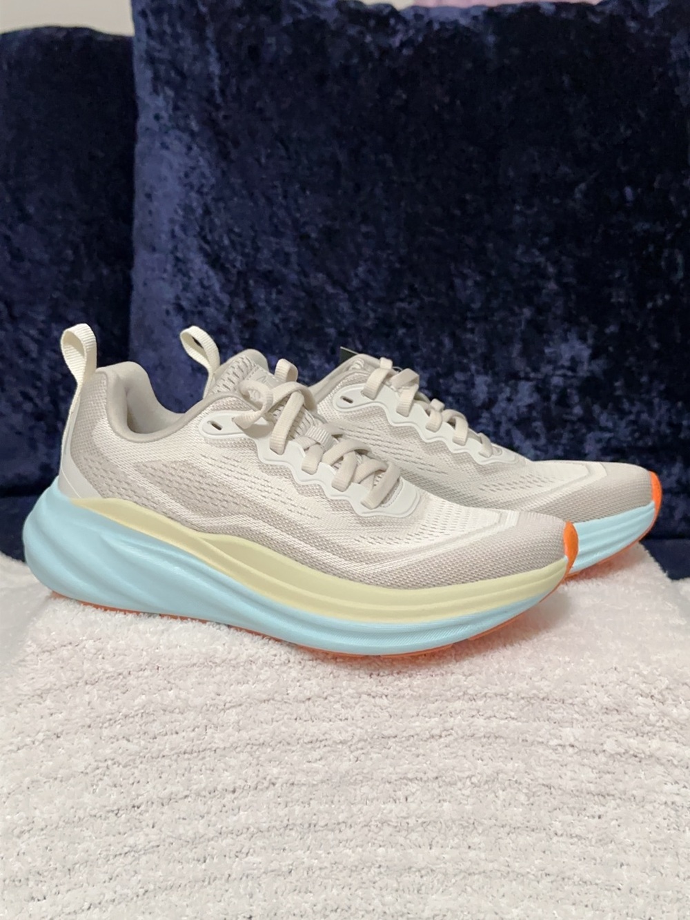 Avia Women’s Comfort Performance Sneakers Grey With Blue, Yellow & Orange Accen - Picture 3 of 16